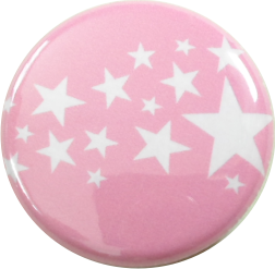 Stars Button white-pink